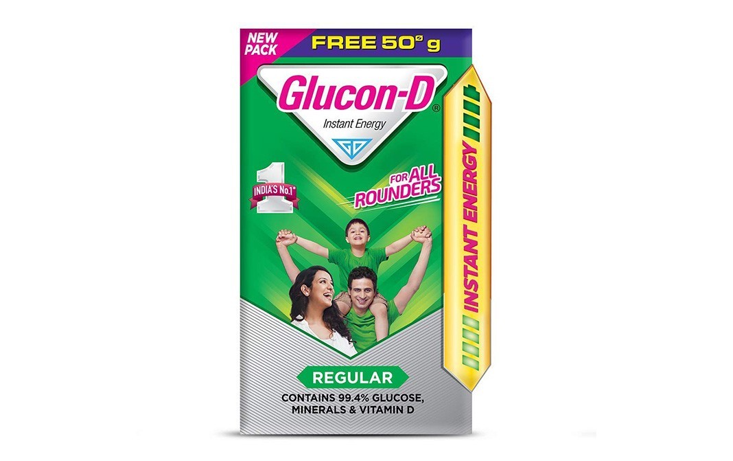 Glucon-D Regular Plain Drink    Box  400 grams